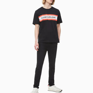 Calvin Klein pánské černé tričko Stripe - L (99)